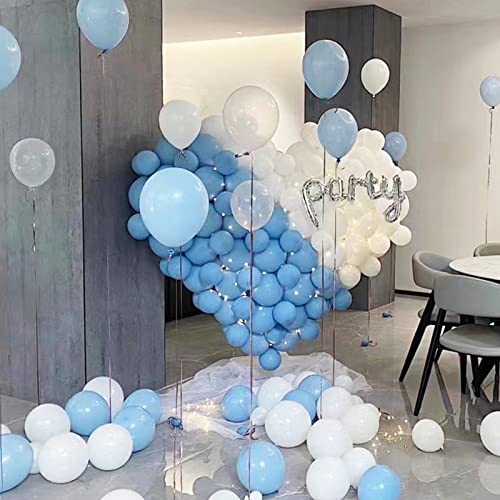 Image of 200pcs Light Blue Balloons 5 Inch, Small Mini Latex Balloons for Party Birthday Baby Shower Anniversary Festival Arch Garland Decoration