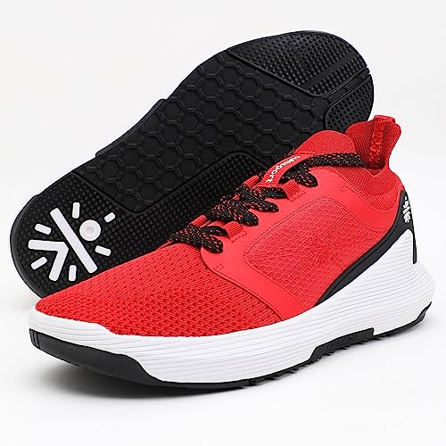 Image of Men's Crosstrain Training Shoes, Mesh Upper, Enhanced Grip, Multi-Directional Flexibility, Pull Tabs, Lace-Up, High Energy Return, Sporty Footwear for Men