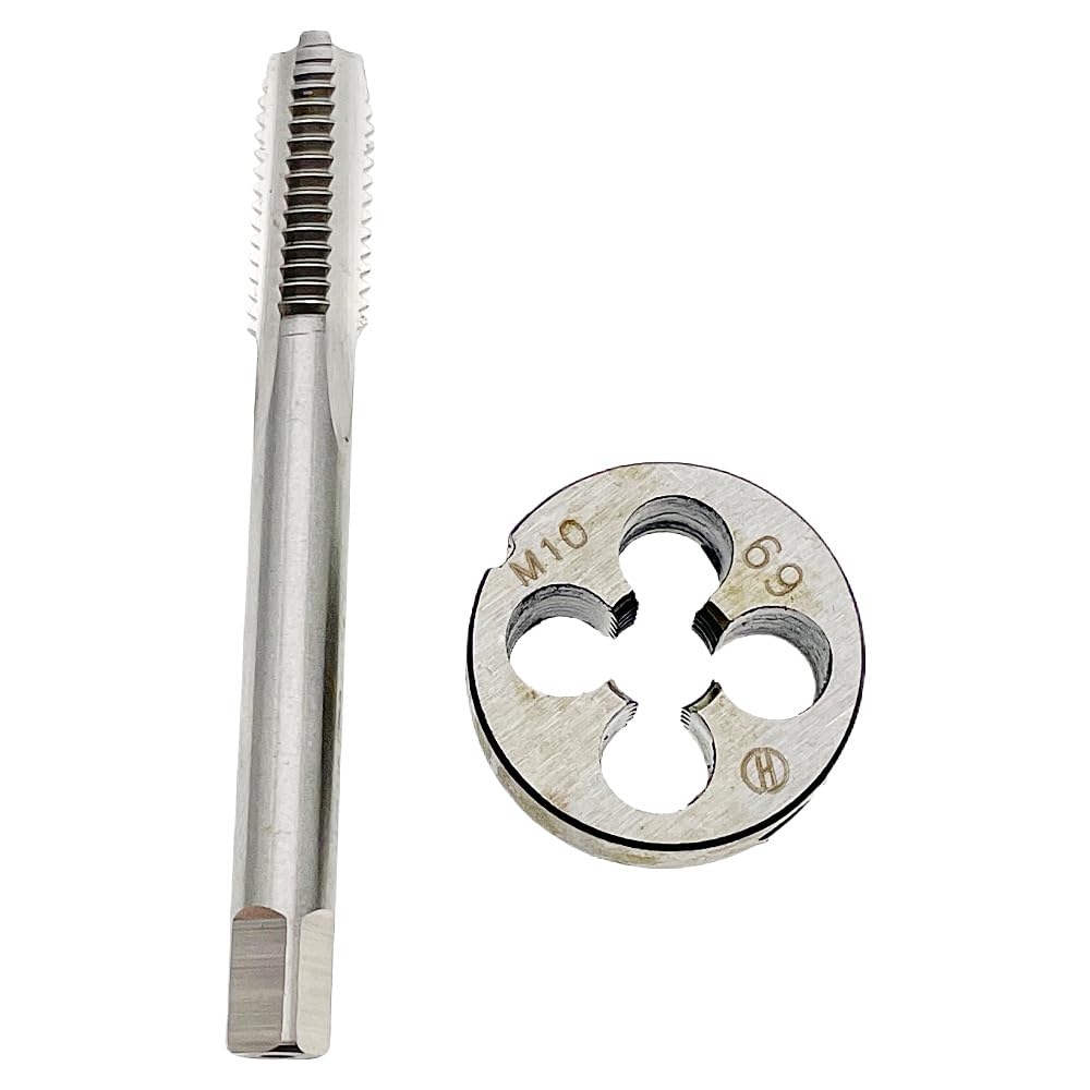 Juego de machos de roscar M10 x 1,5 para mano derecha, machos de roscar M10 x 1,5 para mano derecha, máquina herramienta de roscado de estrías rectas, machos de roscar M10 x 1,5 y machos de roscar r