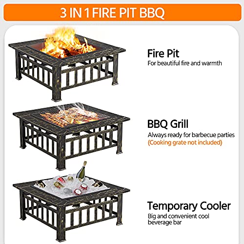 Yaheetech YT-00110293 Fire Pit 32In Fire Pits For Outside Outdoor Fire Pits thumb #4