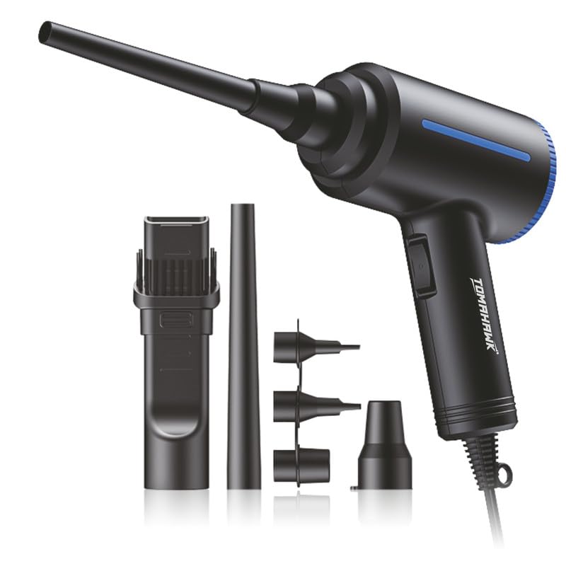 TCD 333 Compressed Air Duster, 260W/500W Input Power, 2 Gears Features | 3m Cord Length, Lightweight 100% Copper Motor with Reusable Sponge net | Blower for Electronics and Inflatables