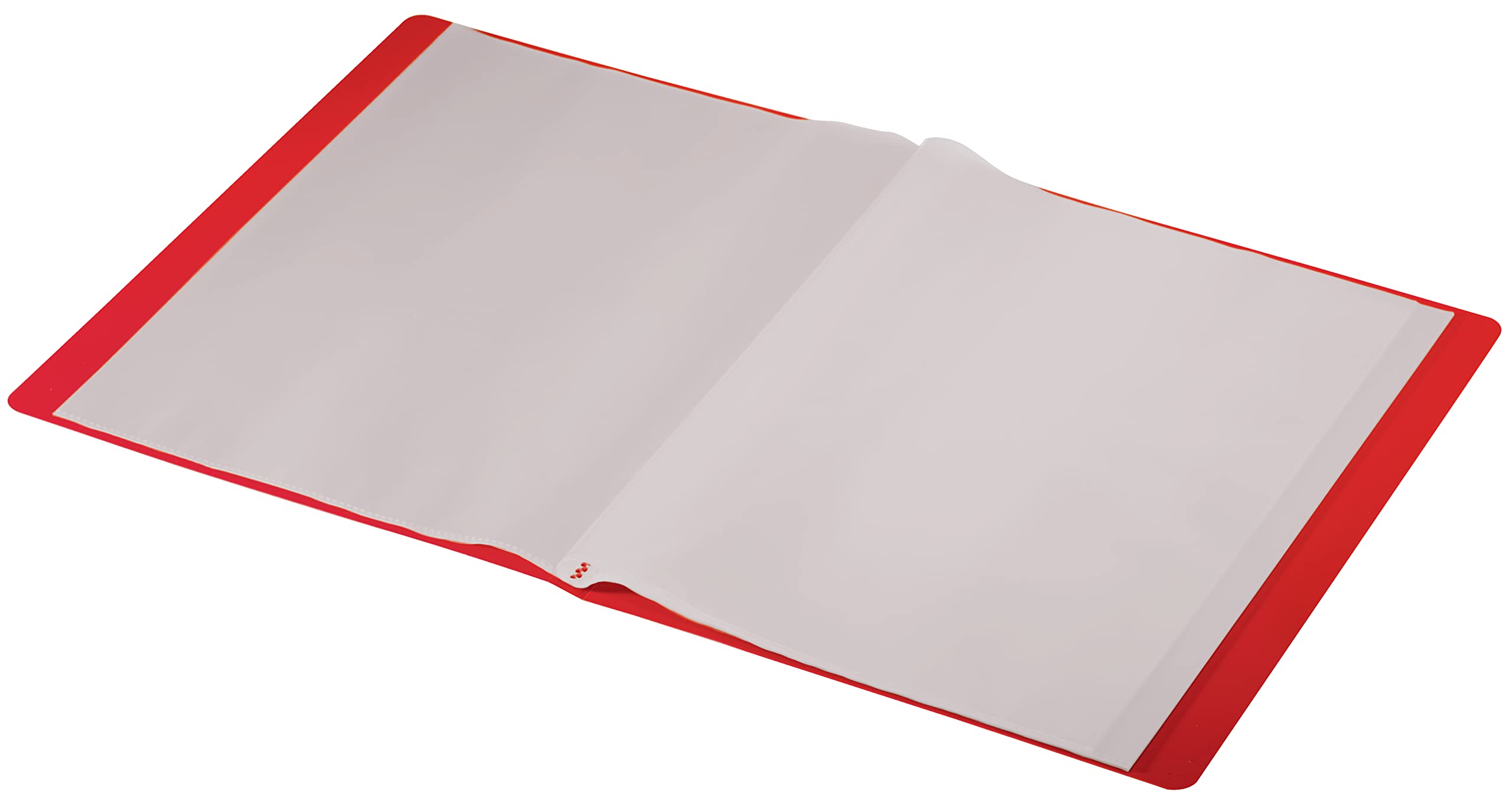 Leitz Libro Espositore con 40 Buste Trasparenti per Fogli A4 in PP Riciclato al 90% e Riciclabile al 100%, Gamma Recycle, 231 mm x 13 mm x 310 mm - Rosso