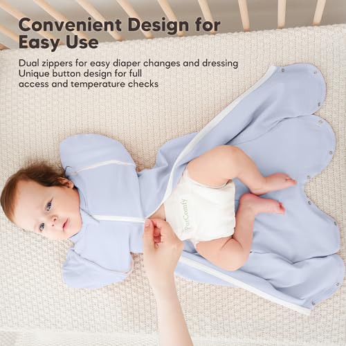 Image of Susurration Baby Sleep Sack, Self-Soothing Swaddle for Newborns, Improves Sleep, Snug Fit Helps Calm Startle Reflex, Newborn Essentials for Baby, 2 Pack, 3-6 Months, 13-19 lb