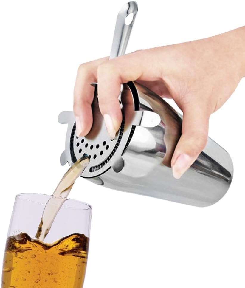 Cocktail Strainer Stainless Steel Bar Strainer - Durable Density Spring Bar Tools Home Strainers for Kitchen