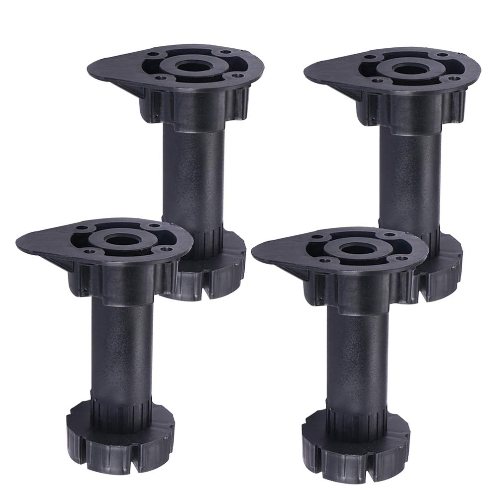 Pieds de meuble réglables plastique lot de 4 pour sol irrégulier