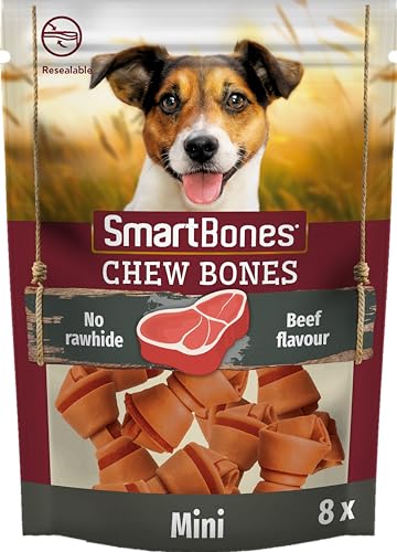 Smartbones 8 Mini Beef Bones Rawhide Free Chew Dog Treats