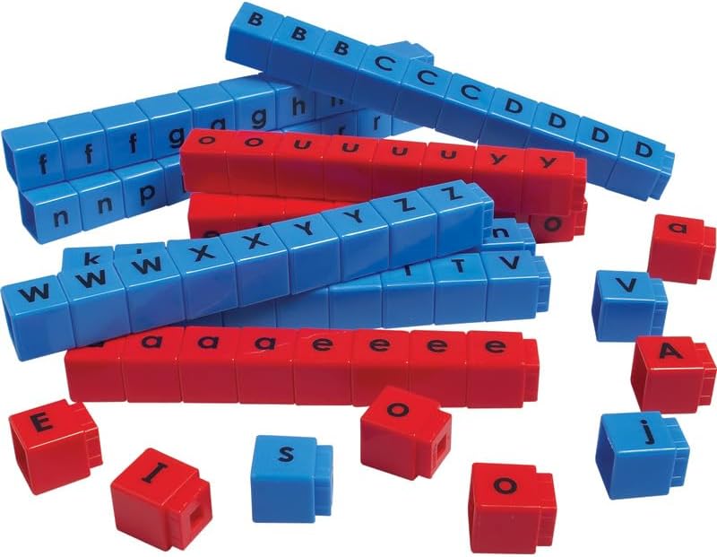 Didax Unifix® Letter Cubes – 90 Interlocking Alphabet Cubes (6 Sets), Hands-On Learning for Letter Recognition, Spelling, Phonics & Early Literacy Skills