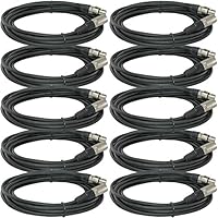 Algopix Similar Product 9 - 10Pack 25 FT Foot XLR 3 Pin Male Female
