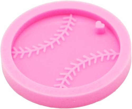 Miniatura 4 de Molde de silicona de béisbol súper brillante, moldes de resina para llavero, moldes de resina de silicona, moldes de epoxi con forma de bola redonda