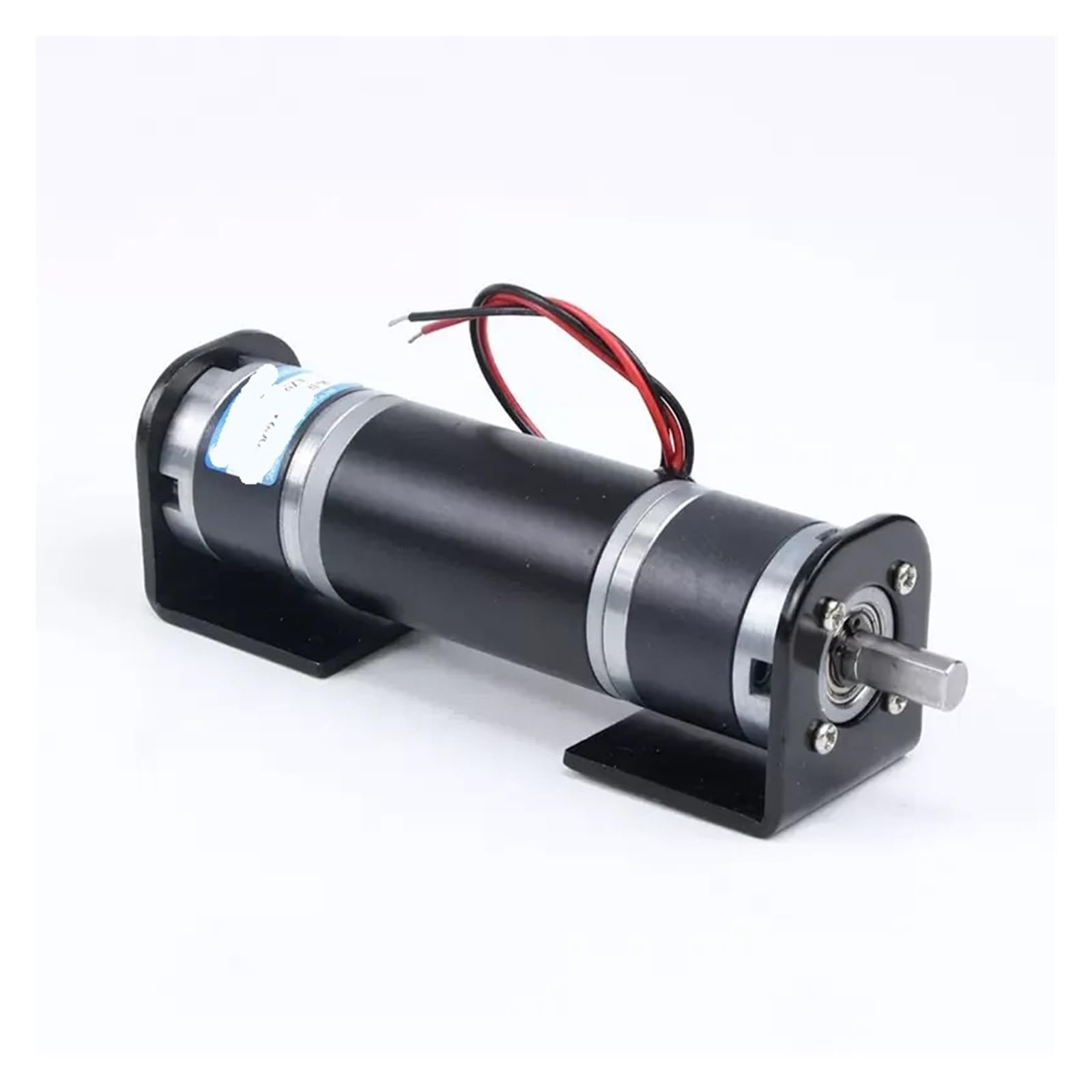 GNQUKEBWH 200kg.cm Dual axis Planetary Gear DC Reduction Motor 12v24v 36-36ZY Low Speed high Torque 8mm with Bracket(24V 11RPM)