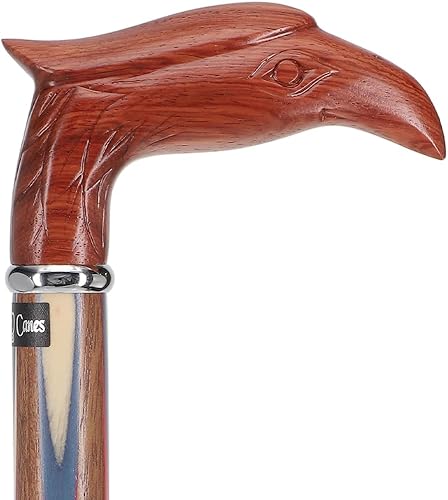 Miniatura 5 de Royal RC Canes Stylish Walking Sticks  Plated Eagle Head Handle Walking Canes with Wood Shaft and Silver Collar  Colorful Cane Best Gift for Men and