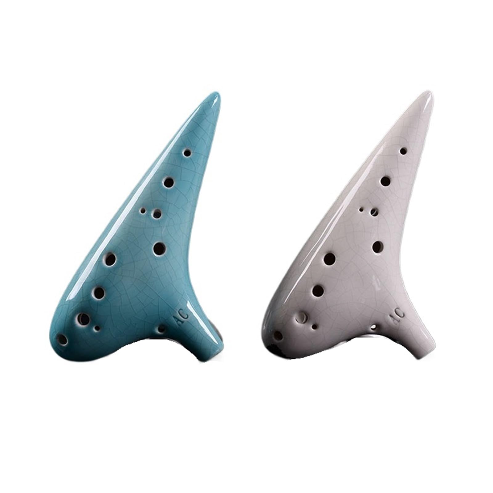 Ocarina 12 Otworowa Instrument Do Nauki W Tonacji C Kolor Okaryna(Cyan)
