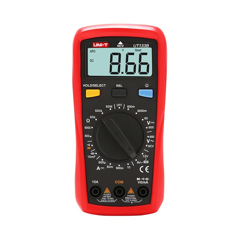 UNI-T UT133A UT133B Digital Multimeter Professional Tester AC DC Voltage Meter Ammeter Capacimeter Electrical Instruments(UT133B)