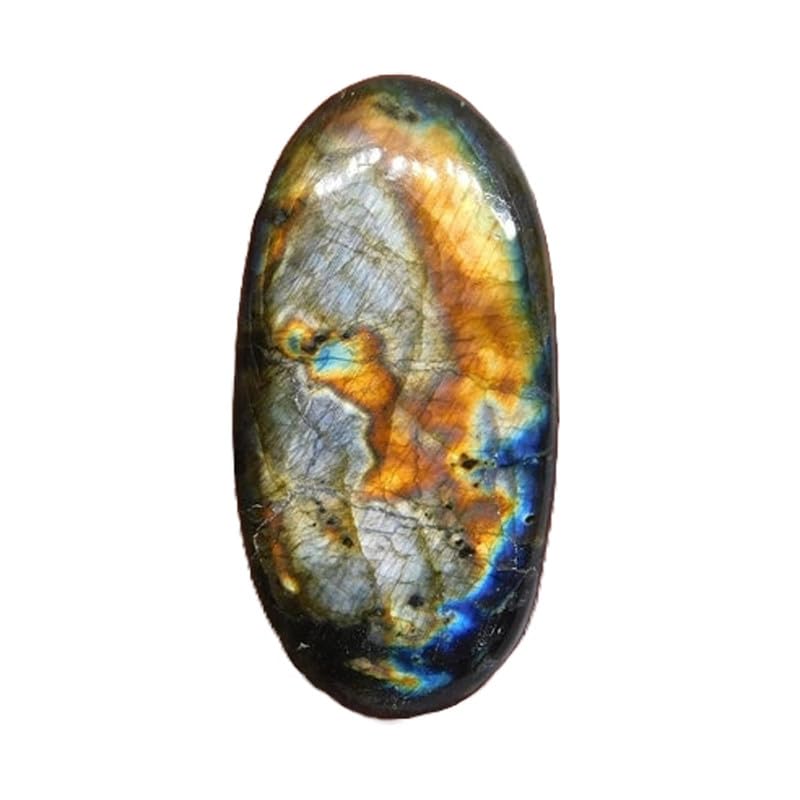 Cabochon labradorite naturelle 38x19mm pour la création de bagues et bijoux uniques