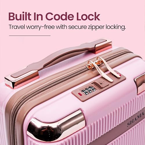 Image of SHAMAX Vanity Box Storage Organiser for Cosmetics and Jewellery Box Cosmetic Storage case Portable, Makeup Bag for Women Carry Handles, Large Storage Wedding Gift (Pink)