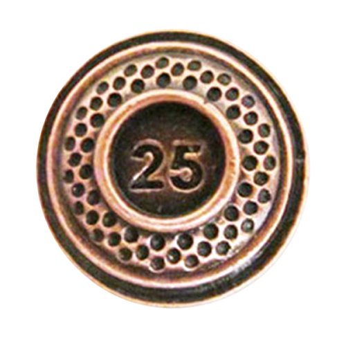 Creative Pewter Designs, Pewter Clay Target 25 Lapel Pin Brooch, AC09625 Copper Plated