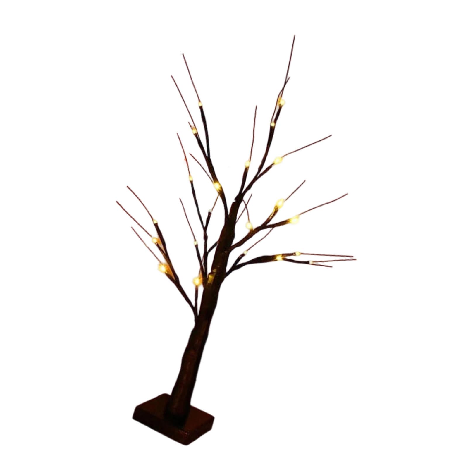 ADYJEE Glowing LED Plastomer Halloween Tree Decoration Battery USB Powered for Tabletop Mantel Store Window Display Festival Home Decoration LED Halloween Deck
