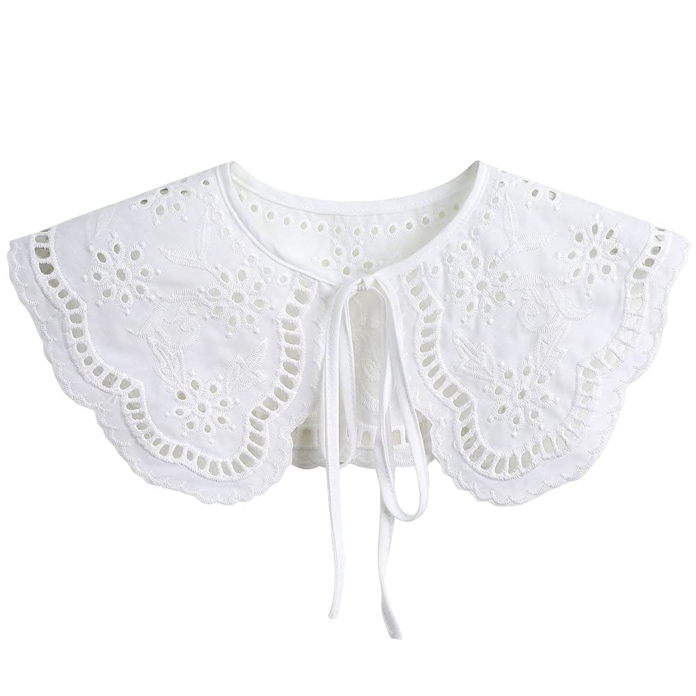 LoudSung Shawl False Collar Detachable Blouse Half Shirts Fake Collar Multi Style Elegant for Women Girls