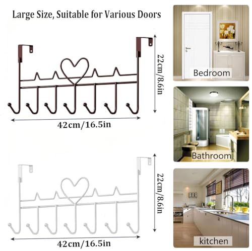 WBDXWB Türhaken, Türaufhänger für Mantel, Handtuch, Tasche, Bademantel (1 Stück, Bronze)