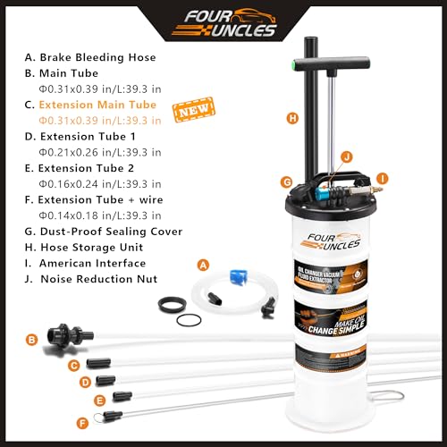 Four Uncles FU007A 6.5L Oil Extractor - Pneumatic/Manual Vacumm Fluid Extractor thumb #1