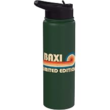 BAXI Retro 70s 80s Sunset Stripe Stainless Steel Insulated Water Bottle