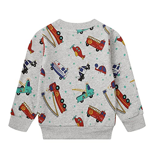 Image of Popshion Toddler Boys Sweatshirt Cotton Lightweight Kids Winter Warm Sweater Crewneck Pullover Tops