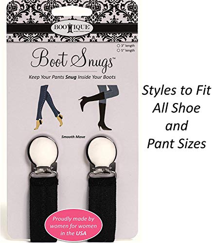 Boottique Boot Snugs - Boot Clips & Straps Stirrups for Smooth Jeans - Multiple Colors & Sizes2