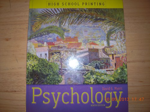 Psychology: High School Printing -  David G. Myers, 9th Edition, Hardcover