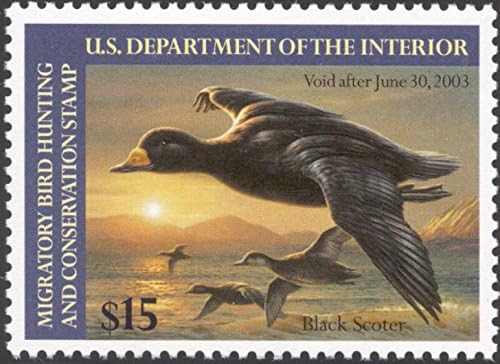 Scott RW69 $15.00 Black Scoters Federal Duck Stamp Mint Very Fine. Never Been Hinged.