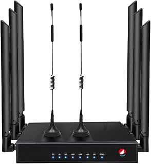 Iyalezirk Enrutador de Puerto de Red Único Enrutador Inalámbrico WI-FI6 Repetidor de Red Inalámbrica 4G Ranura para Micro-SIM Enchufe de la UE