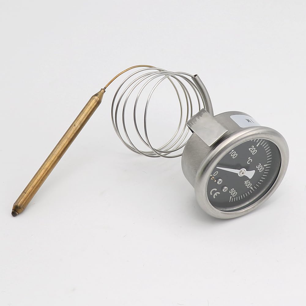 Pizzaofen Elektroofen Brotofen Thermometer Zeiger Temperaturanzeige 500 Grad 304 Edelstahl Temperaturanzeige