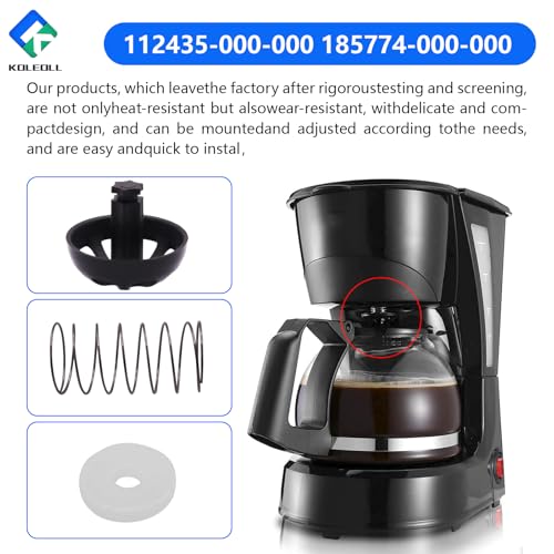 Image of Coffee Maker Brew Basket Stop Valve Kit Replacement Part 112435-000-000 185774-000-000 Compatible with Hamilton Beach Coffee Makers 990117900 990237500