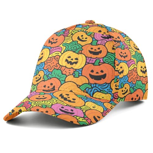 Chapeau de course unisexe pour courir protégé avec le motif citrouille ludique