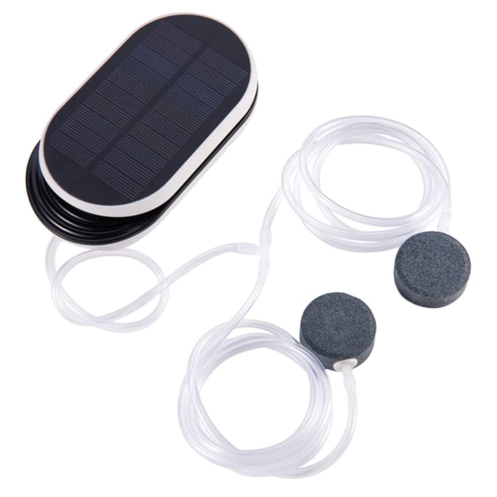 1 Pc Pompe à Oxygène Solaire Piscine Solaire Mini-outil Trousse De Culture Hydroponique Aérateur De Pêche Pompe à Air Aquarium Outil De Pêche Plastique Portable Ventilateur Blanche