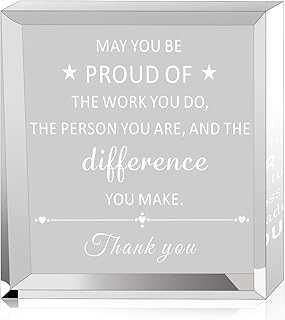 Employee Appreciation Gifts Thank You Gifts for Women Men Coworker Boss Lady Leader Nurse Teacher Appreciation Acrylic Office Gifts for Coworker Christmas Leaving Boss Day Retirement Gifts Paperweight