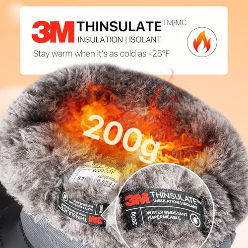 Image of FREE SOLDIER Mens Snow Boots Insulated Nonslip Outdoor Ankle Cold Weather Boots
