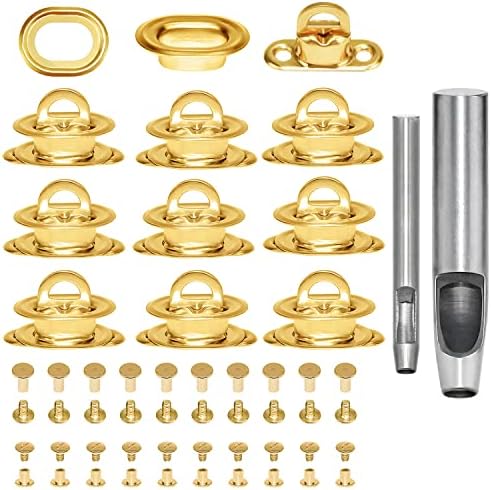 10 Stück Drehverschluss Set Mit Ovalöse - Messing Planenbefestigung