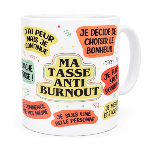 France Design Mug Personnalisé - Tasse Anti Burnout - Cadeau collègue de travail