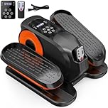 Fostoy Under Desk Elliptical Machine, Elliptical Pedal Exerciser for Home Workout, 12-Speed Adjustable Elliptical Bike for for Seniors Leg Exercise, Quiet & Portable for Home or Office Use