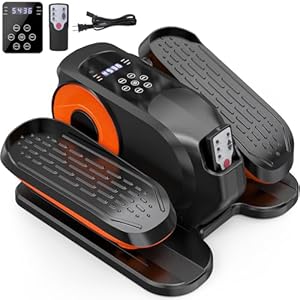 Fostoy Under Desk Elliptical Machine, Elliptical Pedal Exerciser for Home Workout, 12-Speed Adjustable Elliptical Bike for for Seniors Leg Exercise, Quiet & Portable for Home or Office Use