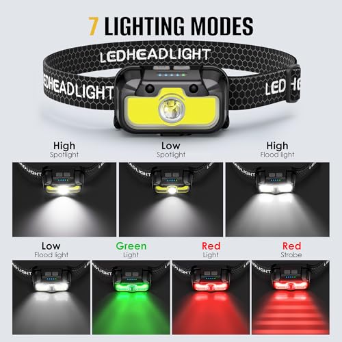 Faro recargable con sensor de movimiento y 14 modos ajustables pack de 4 5