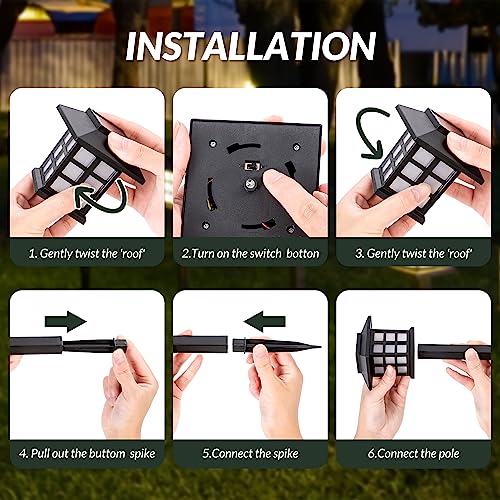 SOLPEX Solar Outdoor Lights,12 Pack Solar Path Lights, Walkway Lights Outdoor, Garden Light, Solar-Powered Pathway Waterproof for Garden, Yard, Landscape and Driveway(Warm White) by SOLPEX - Image 8