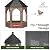 Kingsyard Platform Bird Feeder for Outdoor Hanging - Gazebo Style Recycled Plastic Wild Bird Feeding Station with Rain-Proof Roof & Metal Mesh Tray. Brown