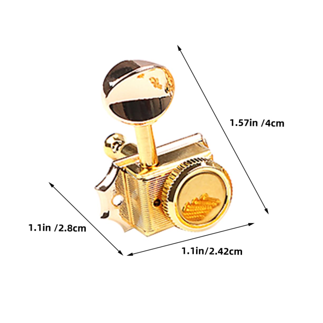 Holibanna 6pcs String Correct Lock String Guitar Electric Guitar Tuner Guitar Tuner Pegs Tuning Pegs Tuners Electric Guitars Tuning Peg Machine Heads Knobs Tuning Key Pegs Golden Metal