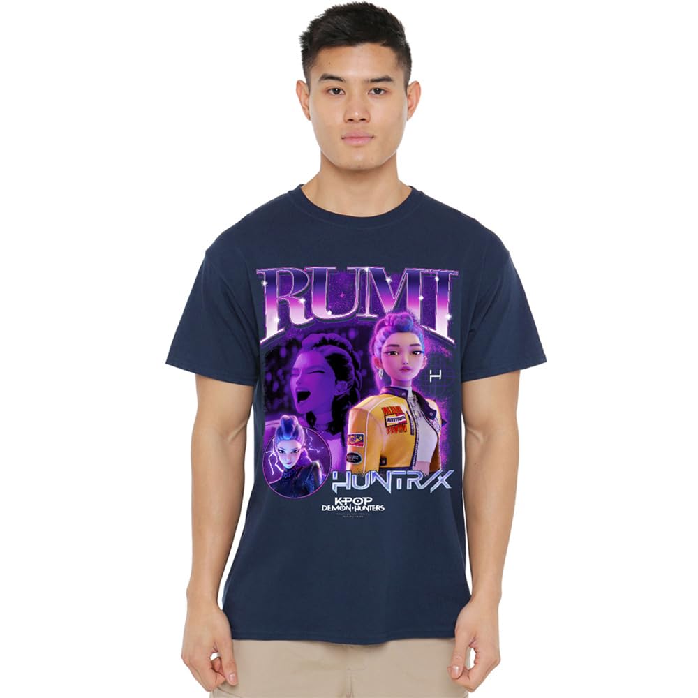 K-Pop Demon Hunters - Huntrix Huntr/X Rumi Bootleg Unisex T Shirt, Navy, Small