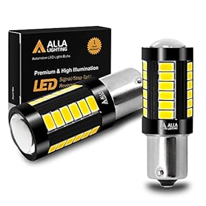 Alla Lighting 2800lm BA15S 1156 LED Bulbs, White Back-up Reverse/Signal/Brake/Tail/DRL Lights 7506 P21W 1141 3497 1003 1073 199 2396 93 97 6000K Xenon Super Bright 12V 5730 33-SMD Upgrade