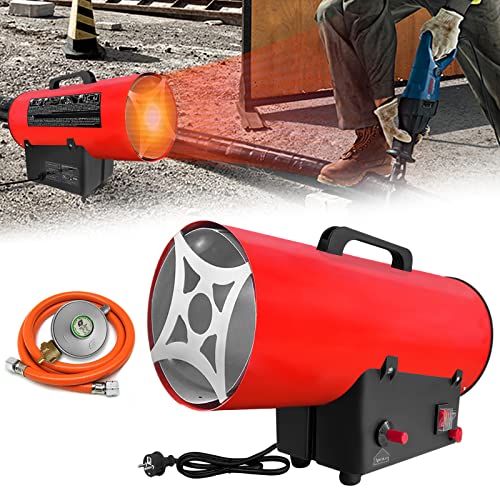 ACXIN Gasheizgebläse, Gasgebläse Gasheizer, Heizgebläse, mit Verbindung Schlauch und Druckminderer, integrierter Überhitzungsschutz, IPX4 wasserdicht, 10KW Cover