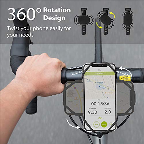 【Bone】 Run + Bike Tie Connect Kit, 360° Rotation Universal Bike Phone Mount + Running Armband, Fits 4.7"-7.2" Phones, For Iphone 13 12 11 Pro Max Mini Samsung Galaxy S20 Note And More #TOP2