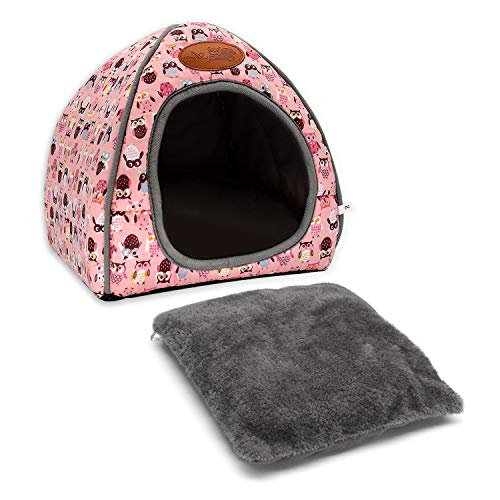 Image of BWOGUE Guinea Pig House Bed Cozy Hamster Cave Large Hideout for Dwarf Rabbits Hedgehog Bearded Dragon Winter Nest Hamster Cage Accessories