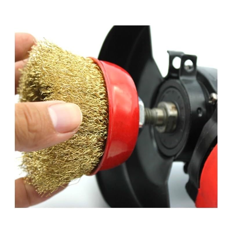 yaoqijie 4Pc 3inch Angle Grinder Polishing Wheel Bowl-Type Wire Brush Steel Wire Wheel Electric Drill Grinding Mill Polish Derusting Tool(4Pc 75mm x M14)